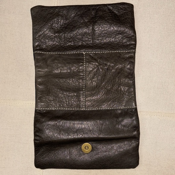 Free People Brown Fold-Over Leather Wallet - Picture 4 of 12